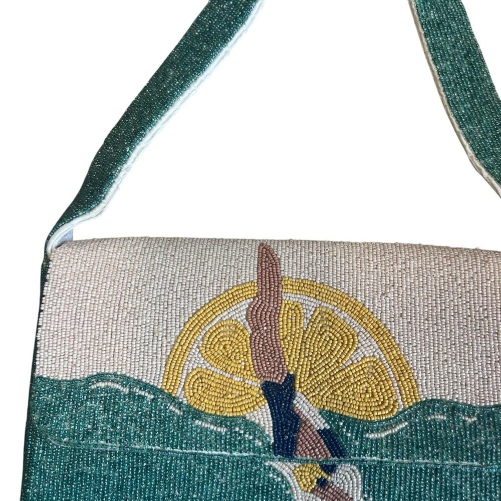 Handcrafted in India NWT Beaded Shoulder Bag Diver Swim Sun Viral TJ Maxx - Picture 7 of 14